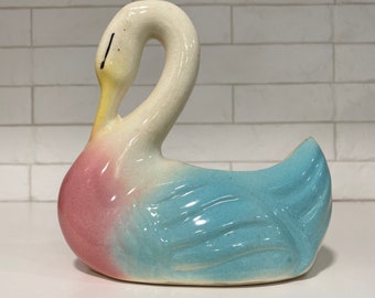 Vintage Swan pottery planter unmarked Vintage 1950s-60s
