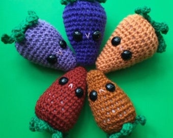 Crochet Amigurumi Heirloom Carrots