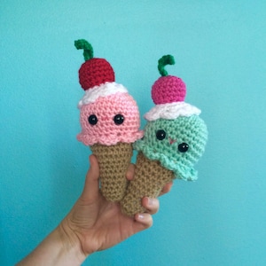 Modèle de cône de crème glacée au crochet