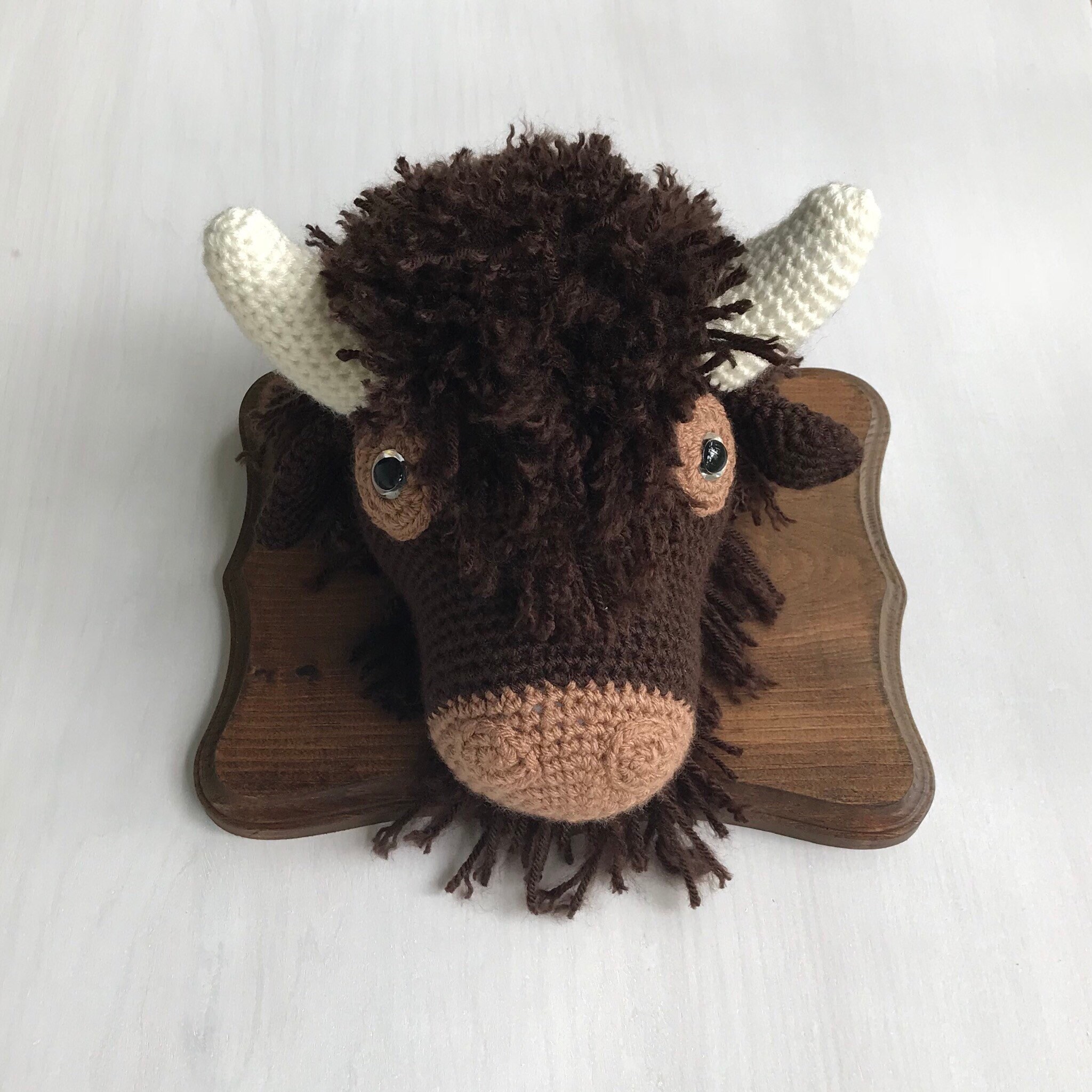 stuffed buffalo head