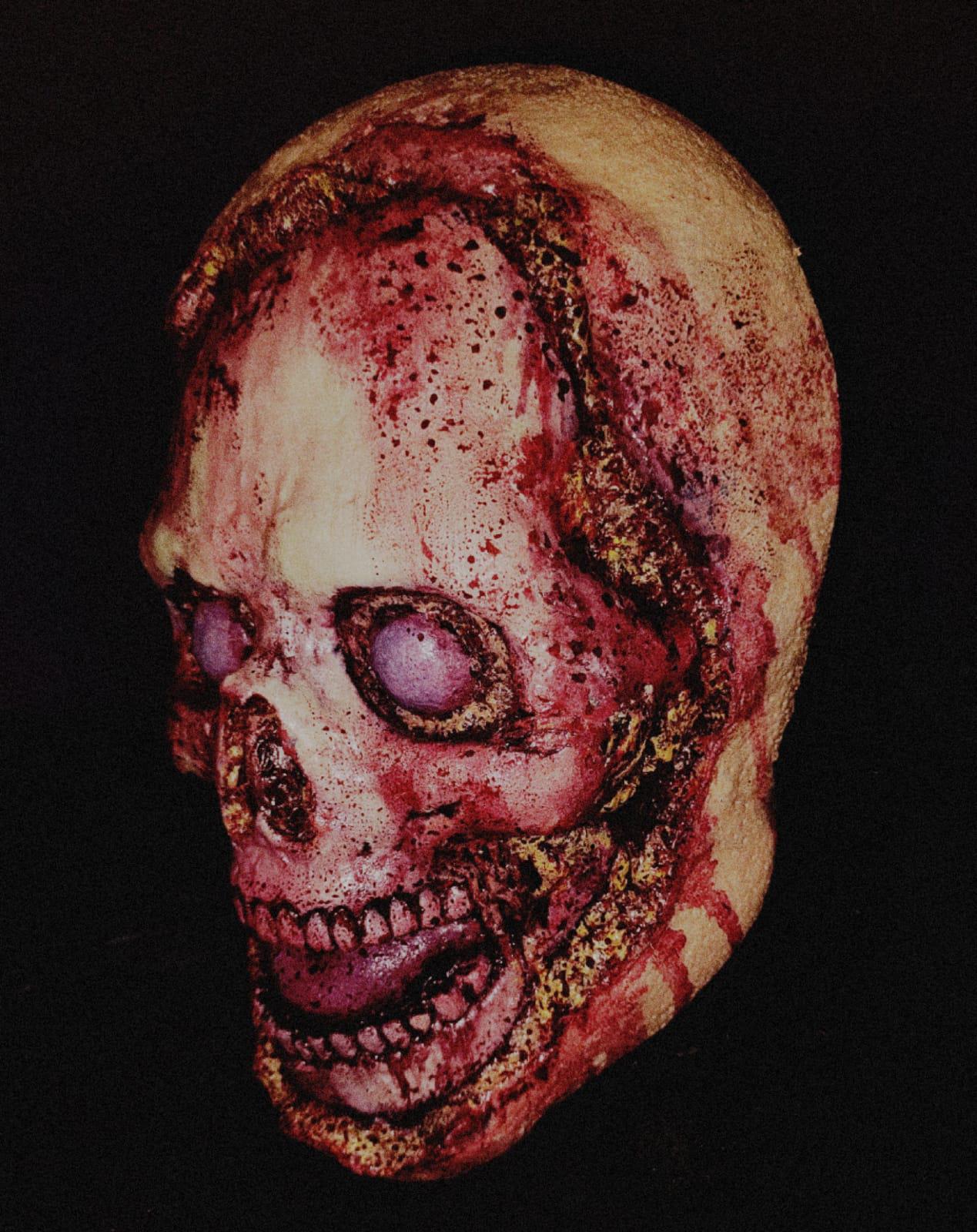 RIPPED FACE Latex MASK Costume Cosplay Halloween Horror Zombie Walking ...