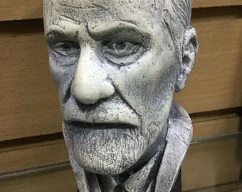 Handmade SIGMUND FREUD BUST Sculpture Psychology Statue Psychologist Figure Psychiatry