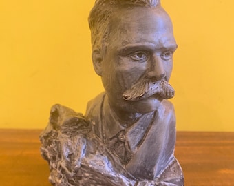 Handmade FRIEDRICH NIETZSCHE BUST Sculpture Statue Philosopher Figure philosophy book
