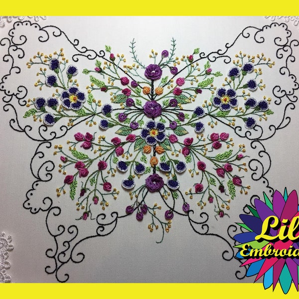 Lili - Majestic Butterfly, an Advanced Brazilian Embroidery Pattern