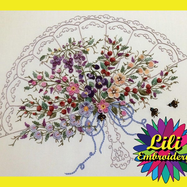 Lili - The Fan, an Advanced Brazilian Embroidery Pattern