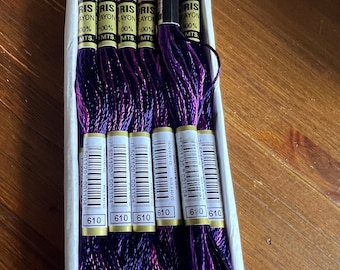 Variegated Iris Rayon Thread #610 (Deep Purple) Sold Individually.
