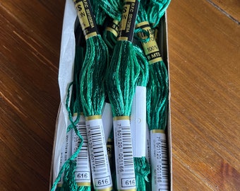 Variegated Iris Rayon Thread #616 (Emerald Green), Sold Individually.