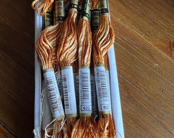 Variegated Iris Rayon Thread #622 (Golden Brown) Sold Individually.