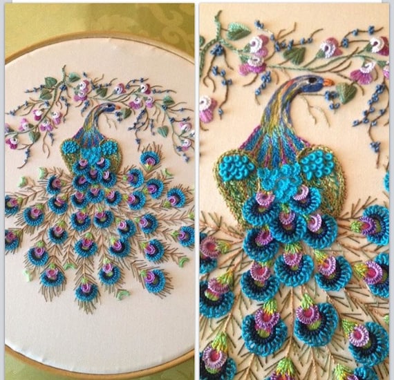 Lili - Majestic Peacock, an Advanced Brazilian Embroidery Pattern