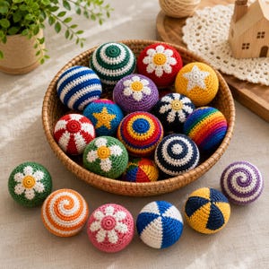 Handvirkat Hacky Sack-set, jongleringsboll, sensorisk fidgetleksak i bomull, retro boho utomhuslekgåva