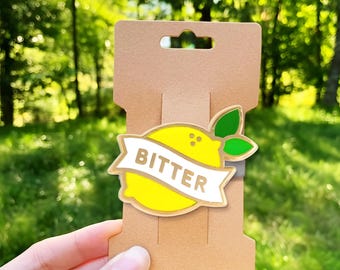 Bitter Lemon Acrylic Hair Clip, Funny Quote Hair Claw, Cute Fruit Hair Accessory, Summer Hair Clip, Gift for Her