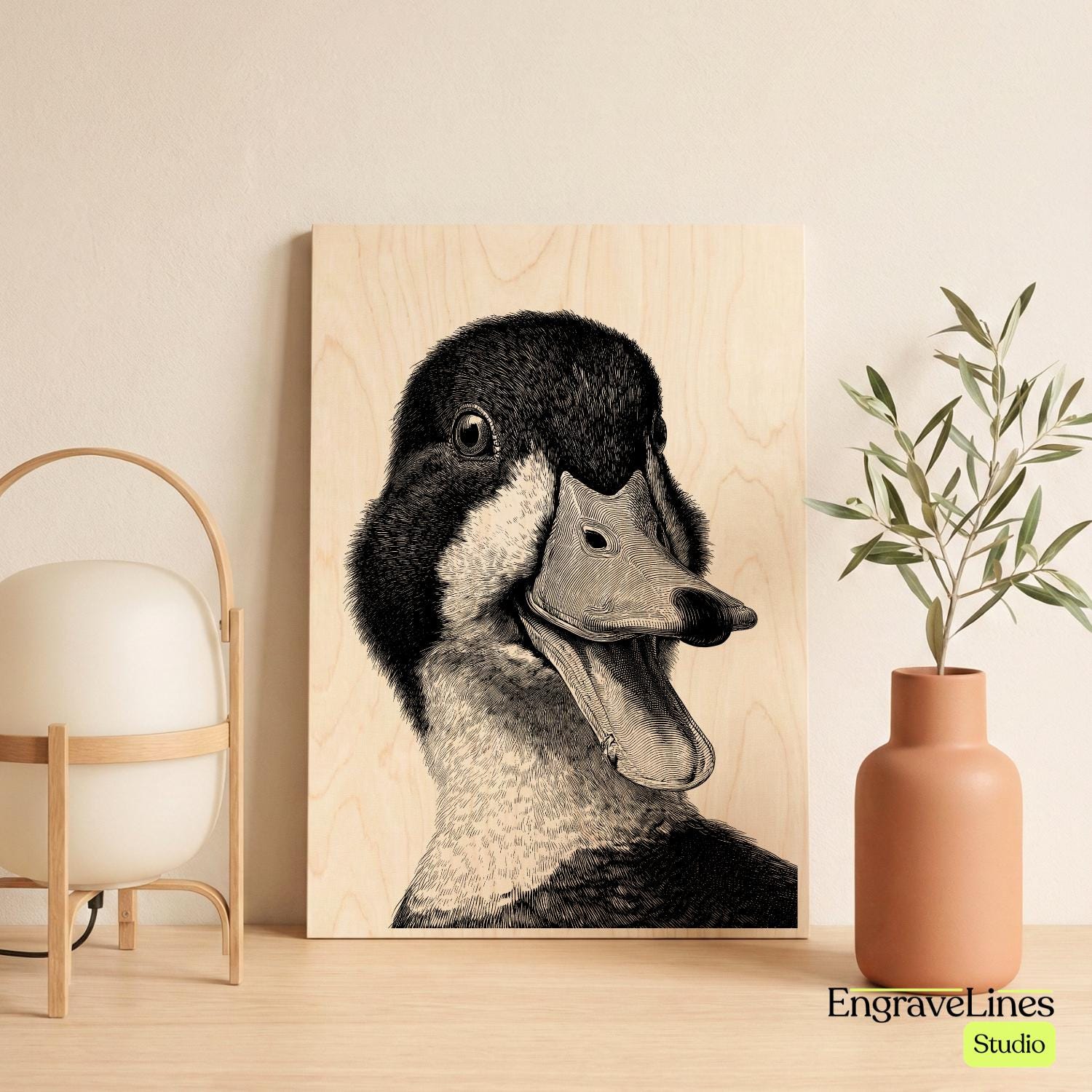 Laser Engraving File Mallard Duck Portrait Svg Png Jpg | Glowforge ...