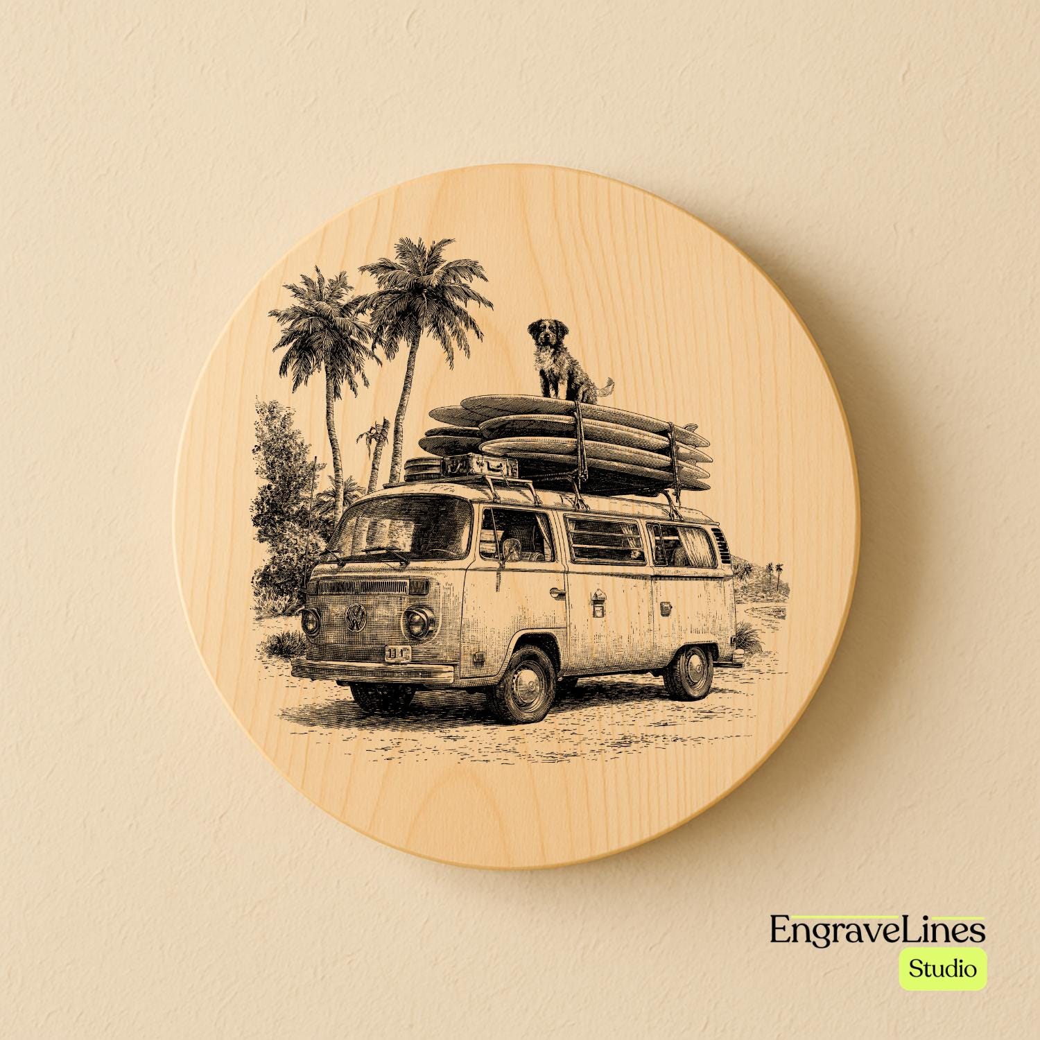 Vw Surfer Van Svg - Etsy