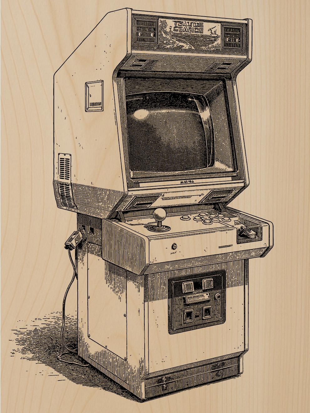 Arcade Machine SVG PNG JPG Laser Engraving File, Vintage Arcade Cabinet ...