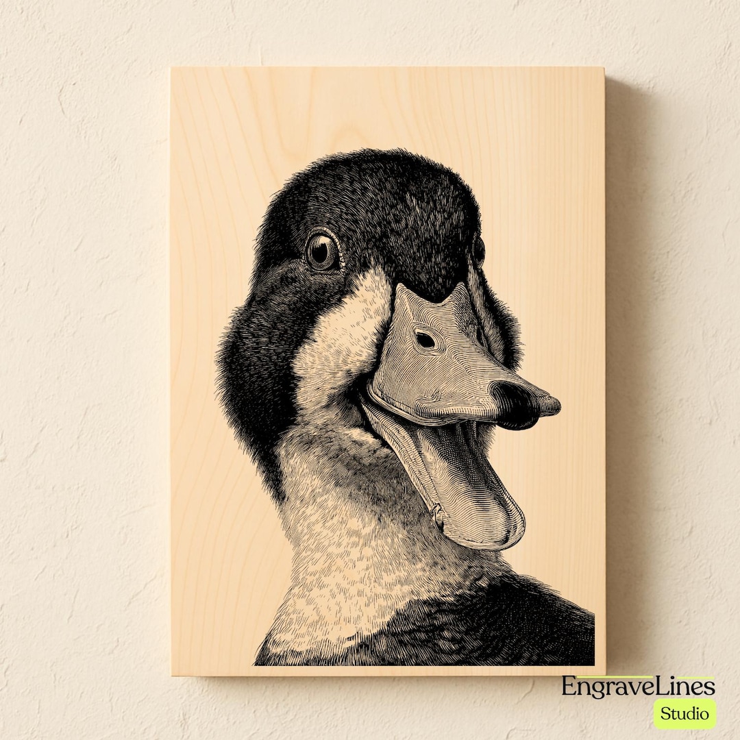 Laser Engraving File Mallard Duck Portrait Svg Png Jpg | Glowforge ...