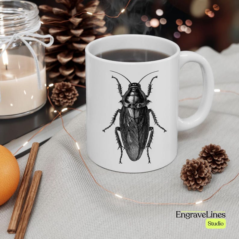 Cockroach Engraving File SVG PNG JPG | Vintage Insect Illustration ...