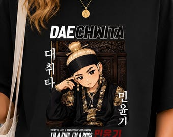 T-shirt en sucre, chemise anime inspirée de Daechwita, t-shirt fan de rap coréen, t-shirt graphique manga vintage, cadeau pour mélomane, chemise BTS Kpop