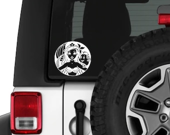 Calcomanía para coche de La Sirenita y Flounder