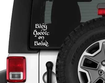 LOTR Baby Hobbit On Board Car Decal