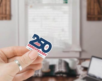 USA 250 Anniversary Sticker, Patriotic 4th of July America 1776-2026 Vinyl Decal, Independence Day Waterproof Sticker