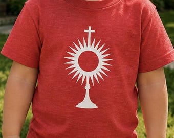 Toddler T-shirt with Monstrance Silhouette 2T - 5T | Great gift for Catholic Children