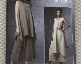 Vogue V1739 Sewing Pattern: Tunic Pants, Sizes L-XXL (16-22)