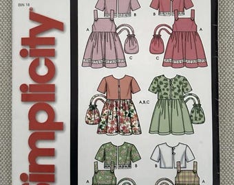 Simplicity Pattern 5653 - Child's Sundress, Jacket, & Purse Size A (3-8)