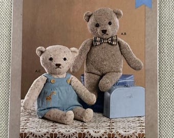 Kwik Sew Pattern K4389 ~ Stuffed Bear with Clothes ~ Elaine Heigl Designs