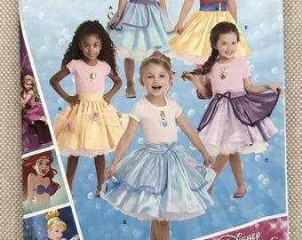 Simplicity Vintage Child's Disney Princess 5-Dress Pattern 8627-A
