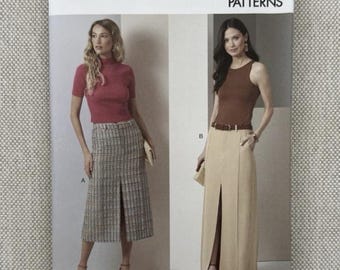 Vogue V2032 Sewing Pattern  Size 8-10-12-14-16 Slit Skirt in 2 Lengths