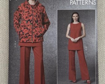Vogue V1718 Misses' Jacket Tunic Pants B5 (8-10-12-14-16) Modern Sewing Pattern