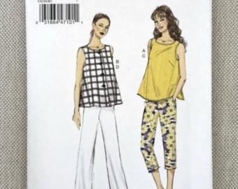 Vogue Patterns V9258 Women's Very Easy Tops & Pants Sewing Pattern Sizes 8 - 16