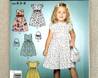Simplicity Sewing 4250 Girls 3-8 years Party Dress & Purse