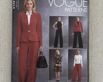 Vogue V1741 Patterns, Jacket, Top, Dress and Jumpsuit Size E5 14-16-18-20-22