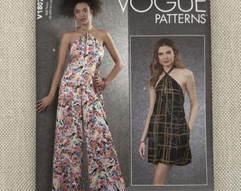 Patron de combinaison Misses and Petites V1807 Vogue, taille (ZZ) lg, xl, xxl