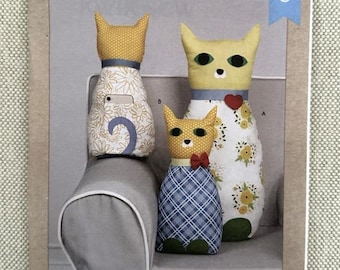 Kwik Sew K4310 Cat Shaped Pillows Sewing Pattern With Pocketed Tummy