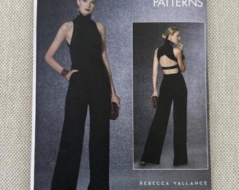 Vogue V1524 Sew Pattern, Misses' Halter Jumpsuit Size E5 14-16-18-20-22