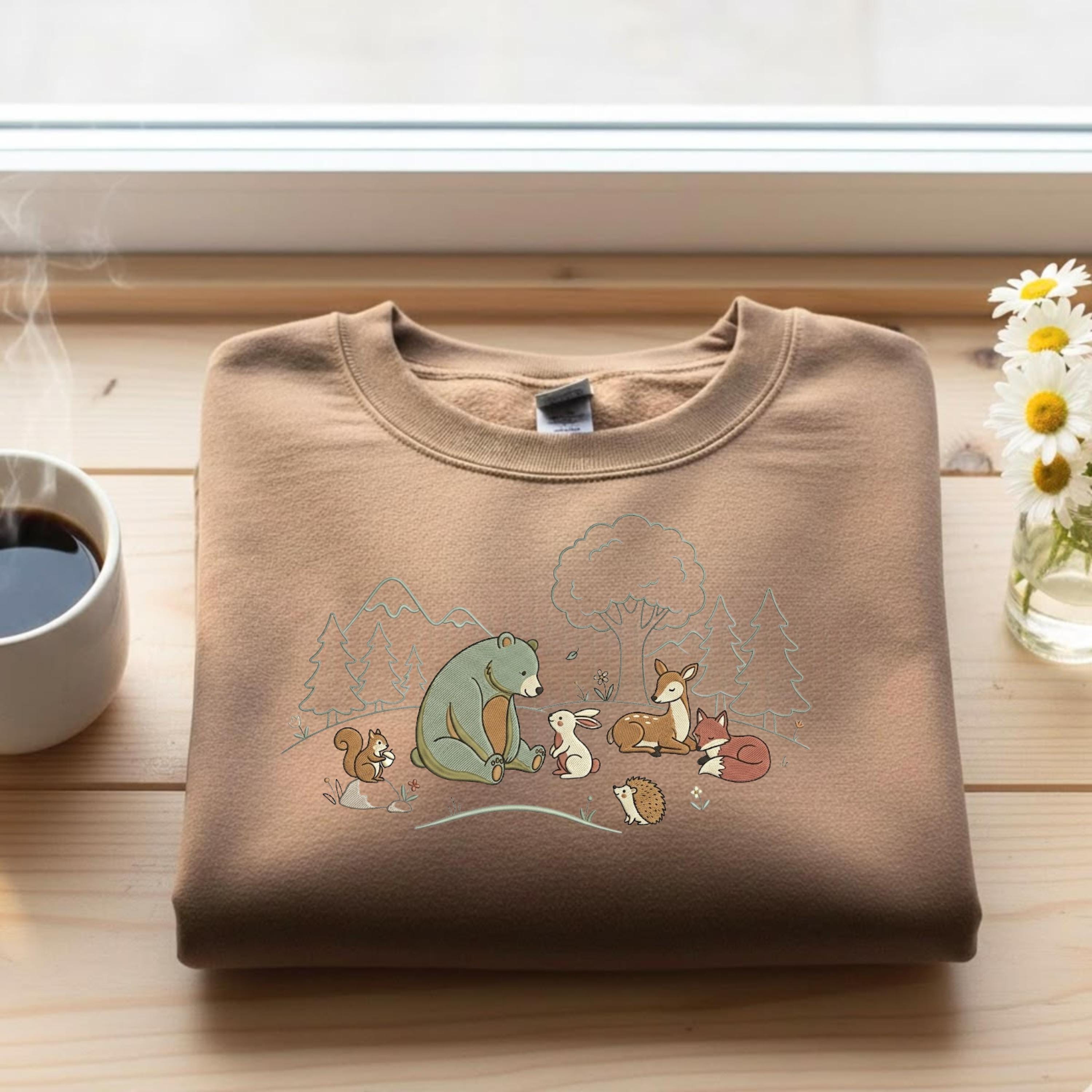 Woodland Animals Embroidery File Bear Deer Bunny Forest Friends Design ...