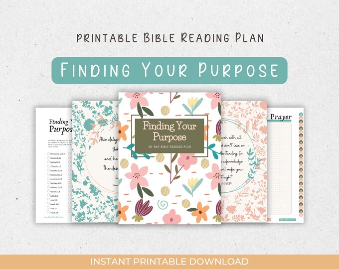 Finding Your Purpose Bible Reading Plan: Floral Scripture Study (PDF)