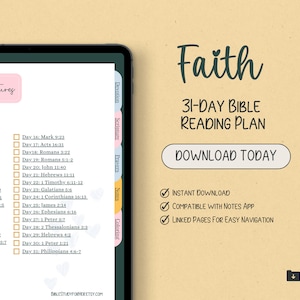 Faith 31-Day Bible Reading Plan and Study Journal