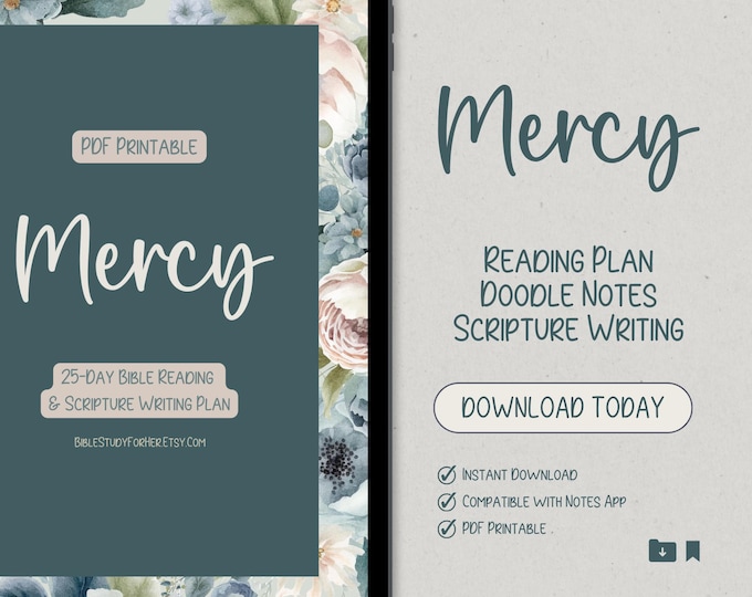 Mercy Bible Reading Plan: Floral Scripture Journal (PDF)