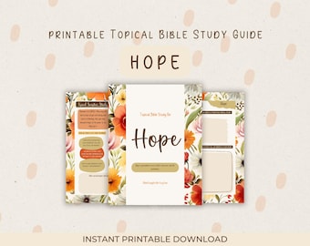 HOPE Topical Bible Study Worksheet: Scripture Plan for Women (PDF Download)