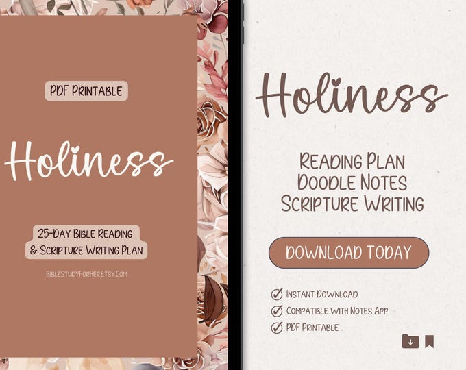 Holiness Bible Reading Plan: Floral Scripture Journal (PDF)