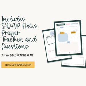 SOAP Notes, Prayer Tracker, and Faith Questions for Discussion