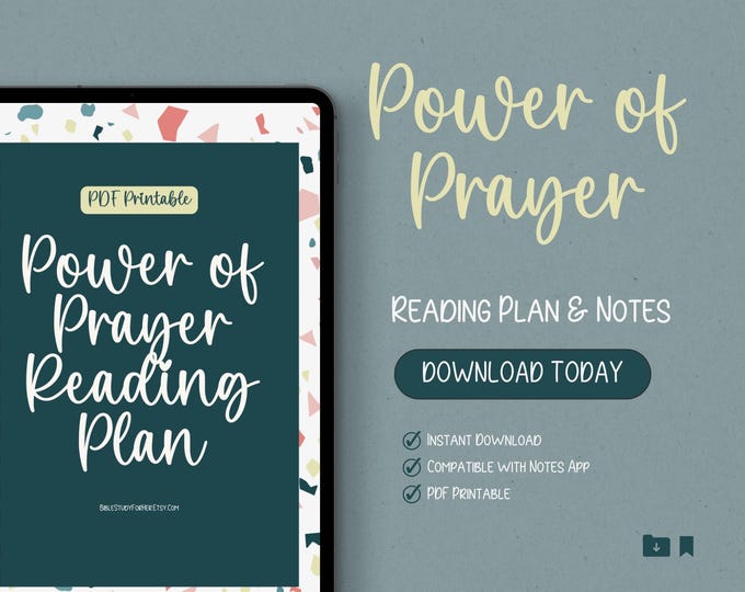Power of Prayer Bible Reading Plan: Scripture Journal (Digital Download)