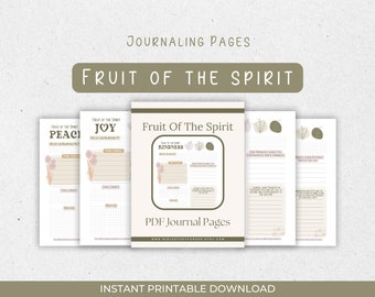 Fruit of the Spirit Journaling Pages: Bible Study (PDF Printable)
