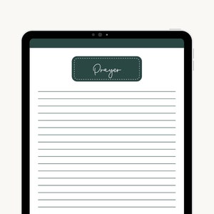 Prayer Journal Page
