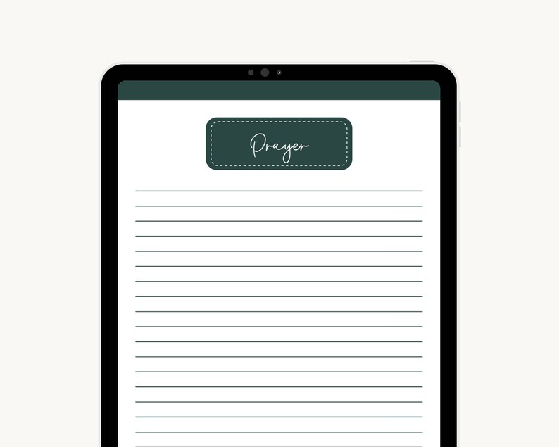 Prayer Journal Page