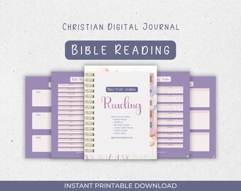 Diario de lectura bíblica: Registro digital y notas de estudio (PDF imprimible)