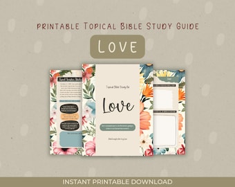 LOVE Topical Bible Study Worksheet: Scripture Plan (Digital Download)
